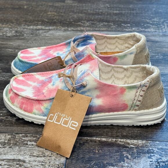 Hey Dude Womens Wendy Boho Shoe Mandala Tie Dye Slip On Casual Beach Size 9 NWT - Picture 9 of 11